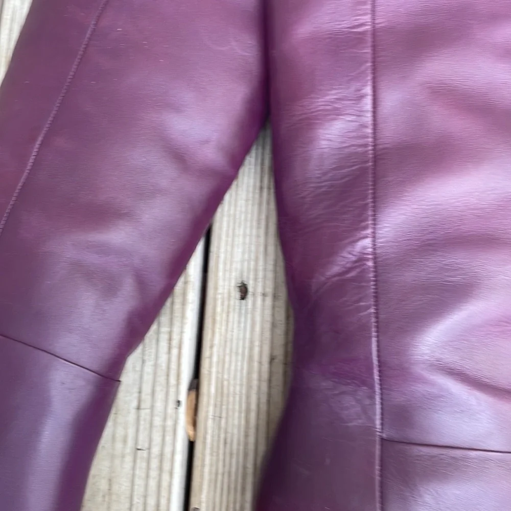 NIB- Kate Spade Saturday Burgundy Leather Knee High Block Heel Boots size 7.5